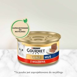 Gourmet Gold Karma mokra dla kotów dorosłych pyszny mus z wołowiną 85 g. Gourmet Gold Karma mokra dla kotów dorosłych pyszny mus z wołowiną 85 g.