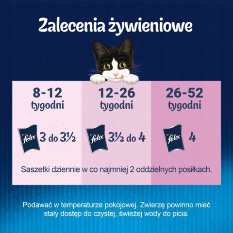 Felix Fantastic Junior Karma dla kociąt wybór smaków w galaretce 12 x 85 g Felix Fantastic Junior Karma dla kociąt wybór smaków w galaretce 12 x 85 g