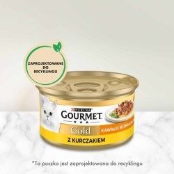 Gourmet Gold Karma dla kotów kawałki w smakowitym sosie z kurczakiem 85 g Gourmet Gold Karma dla kotów kawałki w smakowitym sosie z kurczakiem 85 g