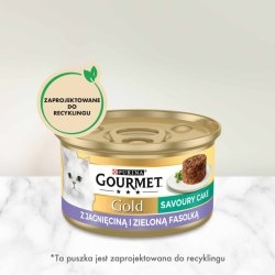 Gourmet Gold Karma dla kotów savoury cake z jagnięciną i zieloną fasolą 85g Gourmet Gold Karma dla kotów savoury cake z jagnięciną i zieloną fasolą 85g