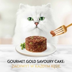 Gourmet Gold Karma dla kotów savoury cake z jagnięciną i zieloną fasolą 85g Gourmet Gold Karma dla kotów savoury cake z jagnięciną i zieloną fasolą 85g