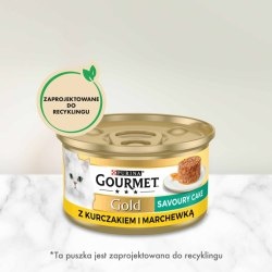 Gourmet Gold Karma dla kotów savoury cake z kurczakiem i marchewką 85 g Gourmet Gold Karma dla kotów savoury cake z kurczakiem i marchewką 85 g