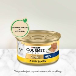 Gourmet Gold Karma mokra dla dorosłych kotów mus z kurczakiem 85 g Gourmet Gold Karma mokra dla dorosłych kotów mus z kurczakiem 85 g