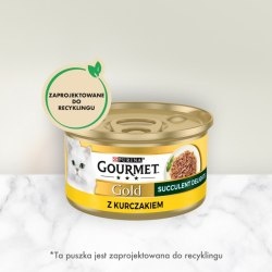 Gourmet Gold Karma mokra dla kotów dorosłych z kurczakiem 85 g Gourmet Gold Karma mokra dla kotów dorosłych z kurczakiem 85 g
