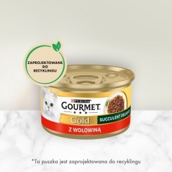 Gourmet Gold Karma mokra dla kotów dorosłych z wołowiną 85 g. Gourmet Gold Karma mokra dla kotów dorosłych z wołowiną 85 g.