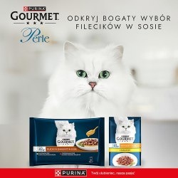 Gourmet Perle Karma dla kotów fileciki w smakowitym sosie 340 g (4 x 85 g) Gourmet Perle Karma dla kotów fileciki w smakowitym sosie 340 g (4 x 85 g)