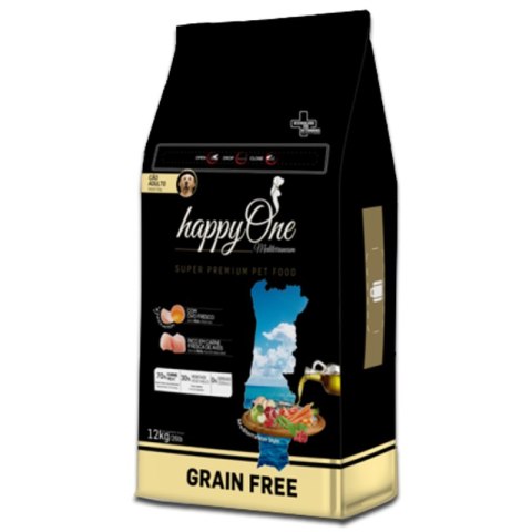 HappyOne Grain-Free Mediterraneum Adult dla psów dorosłych Super Premium 12Kg HappyOne Meditteraneum HappyOne Grain-Free Mediterraneum Adult dla psów dorosłych Super Premium 12Kg HappyOne Meditteraneum
