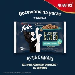 FELIX Deliciously Sliced Rybne Smaki Mokra karma dla kota 4x80 g FELIX Deliciously Sliced Rybne Smaki Mokra karma dla kota 4x80 g
