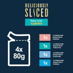FELIX Deliciously Sliced Rybne Smaki Mokra karma dla kota 4x80 g FELIX Deliciously Sliced Rybne Smaki Mokra karma dla kota 4x80 g
