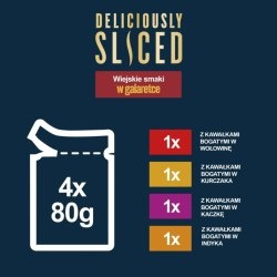 FELIX Deliciously Sliced Wiejskie Smaki mięsne Mokra karma dla kota 4x80 g FELIX Deliciously Sliced Wiejskie Smaki mięsne Mokra karma dla kota 4x80 g