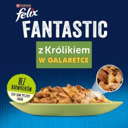 FELIX Fantastic Mokra karma dla kotów królik w galaretce 85 g