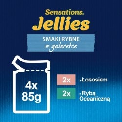 Felix Sensations Jellies Karma dla kotów smaki rybne w galaretce 4 x 85 g Felix Sensations Jellies Karma dla kotów smaki rybne w galaretce 4 x 85 g