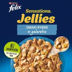 Felix Sensations Jellies Karma dla kotów smaki rybne w galaretce 4 x 85 g Felix Sensations Jellies Karma dla kotów smaki rybne w galaretce 4 x 85 g