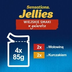 Felix Sensations Jellies Karma dla kotów wiejskie smaki w galaretce 4x 85 g Felix Sensations Jellies Karma dla kotów wiejskie smaki w galaretce 4x 85 g