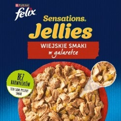 Felix Sensations Jellies Karma dla kotów wiejskie smaki w galaretce 4x 85 g Felix Sensations Jellies Karma dla kotów wiejskie smaki w galaretce 4x 85 g