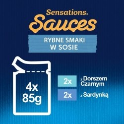 Felix Sensations Sauces Karma dla kotów rybne smaki w sosie 4 x 85 g Felix Sensations Sauces Karma dla kotów rybne smaki w sosie 4 x 85 g