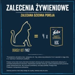Felix Tasty Shreds Karma dla dorosłych kotów indyk kaczka w sosie 4x 80 g Felix Tasty Shreds Karma dla dorosłych kotów indyk kaczka w sosie 4x 80 g