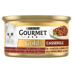 Gourmet Gold Karma dla kotów casserole z kaczką i indykiem w sosie 12x85 g Gourmet Gold Karma dla kotów casserole z kaczką i indykiem w sosie 12x85 g