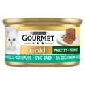 Gourmet Gold Karma mokra dla kotów pasztet z kawałkami królika 85 g