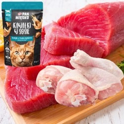 KARMA MOKRA DLA KOTA PAN MIĘSKO SASZETKA INDYK TUŃCZYK 85G BEZZBOŻOWA KARMA MOKRA DLA KOTA PAN MIĘSKO SASZETKA INDYK TUŃCZYK 85G BEZZBOŻOWA