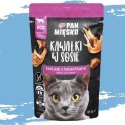 KARMA MOKRA DLA KOTA PAN MIĘSKO SASZETKA KURCZAK KREWETKI 85G BEZZBOŻOWA KARMA MOKRA DLA KOTA PAN MIĘSKO SASZETKA KURCZAK KREWETKI 85G BEZZBOŻOWA