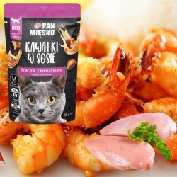 KARMA MOKRA DLA KOTA PAN MIĘSKO SASZETKA KURCZAK KREWETKI 85G BEZZBOŻOWA KARMA MOKRA DLA KOTA PAN MIĘSKO SASZETKA KURCZAK KREWETKI 85G BEZZBOŻOWA