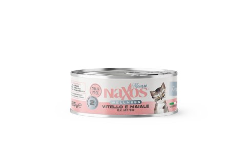 NAXOS CAT Puszka dla kociąt smaku cilęciny i wieprzowiny 85g Naxos NAXOS CAT Puszka dla kociąt smaku cilęciny i wieprzowiny 85g Naxos