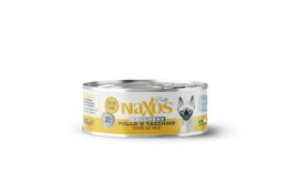 NAXOS CAT STERILIZED Puszka dla kotów sterylizowanych o smaku kurczaka i indyka 85g Naxos