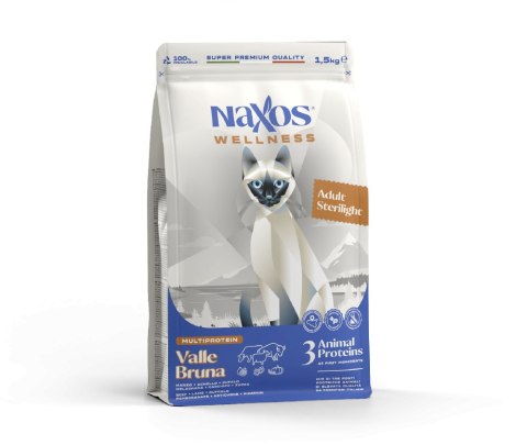 NAXOS CAT STERILIZED dla kotów sterylizowanych na bazie wołowiny, bawoła i jagnięicny 1,5 kg Naxos NAXOS CAT STERILIZED dla kotów sterylizowanych na bazie wołowiny, bawoła i jagnięicny 1,5 kg Naxos