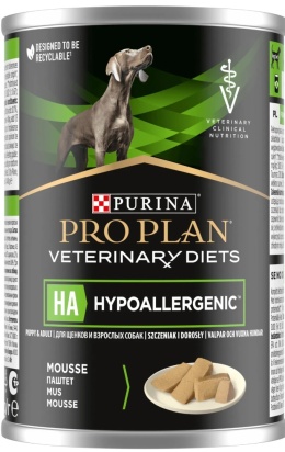 PRO PLAN VETERINARY DIETS Canine HA Hypoallergenic mokra karma dla psa 400g
