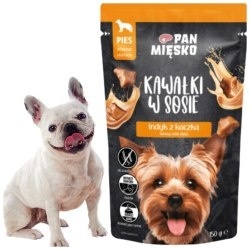 Pan Mięsko mokra karma dla psa Indyk z Kaczką saszetka 150g