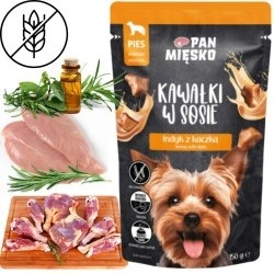 Pan Mięsko mokra karma dla psa Indyk z Kaczką saszetka 150g