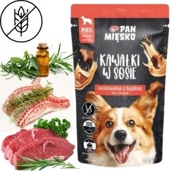 Pan Mięsko mokra karma dla psa wołowina z koziną saszetka 150g