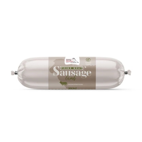 Prime Meat Kiełbaska treningowa z jagnięciną 80g Prime Meat Kiełbaska treningowa z jagnięciną 80g