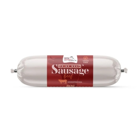 Syta Micha Prime Meat Kiełbaska treningowa z wołowiną 80g Syta Micha Prime Meat Kiełbaska treningowa z wołowiną 80g