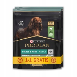 Pro Plan Sensitive Digestion Small/Mini Adult jagnięcina 700g+700g gratis