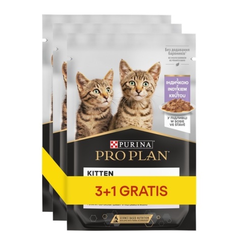 Pro Plan mokra karma dla kota Delicate Kitten indyk 3+1 GRATIS 85g Pro Plan mokra karma dla kota Delicate Kitten indyk 3+1 GRATIS 85g