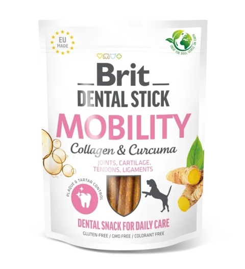 Brit Dental Mobility Curcuma Collagen przysmak dla psa wsparcie stawów 251g Brit Dental Mobility Curcuma Collagen przysmak dla psa wsparcie stawów 251g