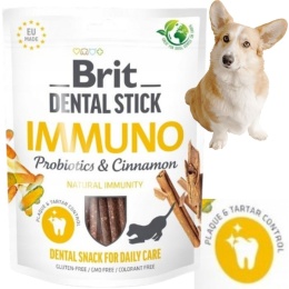 Brit Dental Stick Immuno Probiotics& Cinnamon przysmak dla psa 25g