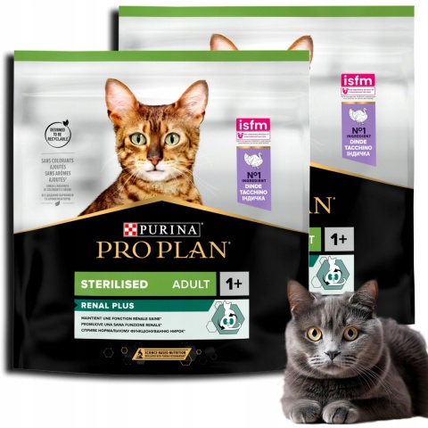 Pro Plan Sterilised indyk sucha karma dla kota 400g+400g gratis Pro Plan Sterilised indyk sucha karma dla kota 400g+400g gratis