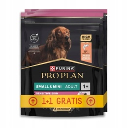 Purina Pro Plan Small&Mini Sensitive Skin Łosoś 700g+700g Gratis