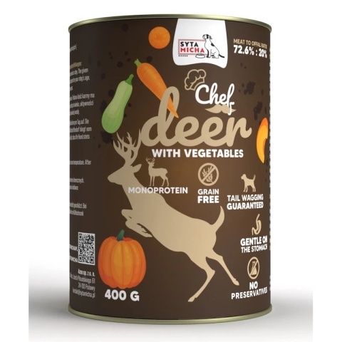 Syta Micha CHEF Jeleń z warzywami 400 g