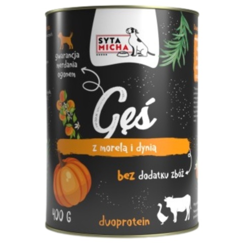 Syta Micha Gęś z morelą i dynią 400g