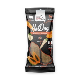 Syta Micha Hot Dog do żucia dla psa warzywny z papają w skórze owcy 2 szt.