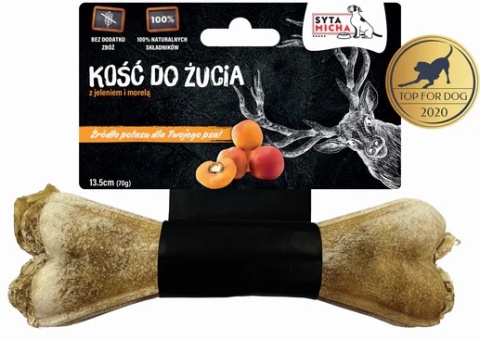 Syta Micha Kość do żucia dla psa z jeleniem i morelą 13,5 cm