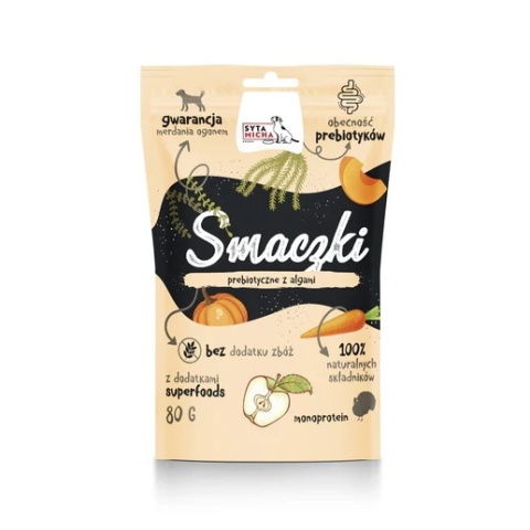 Syta Micha Smaczki dla psa Prebiotyczne z algami 80g