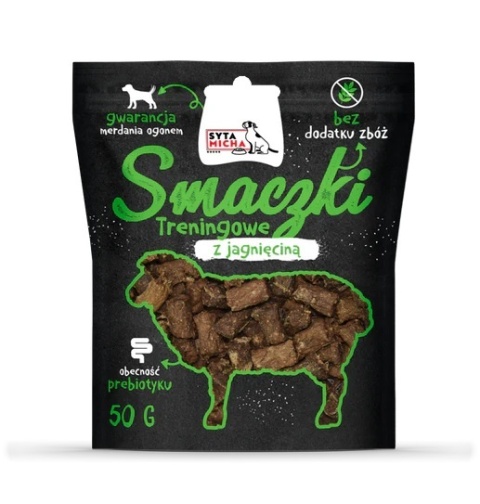 Syta Micha Smaczki treningowe z jagnięciną 50g Syta Micha Smaczki treningowe z jagnięciną 50g