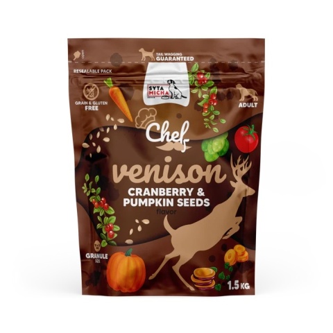 Syta Micha Sucha karma dla psa Dziczyzna, żurawina i pestki dyni 1.5kg Syta Micha Sucha karma dla psa Dziczyzna, żurawina i pestki dyni 1.5kg