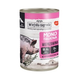 Wiejska Zagroda Karma mokra dla psa Monobiałkowa Wieprzowina 400g